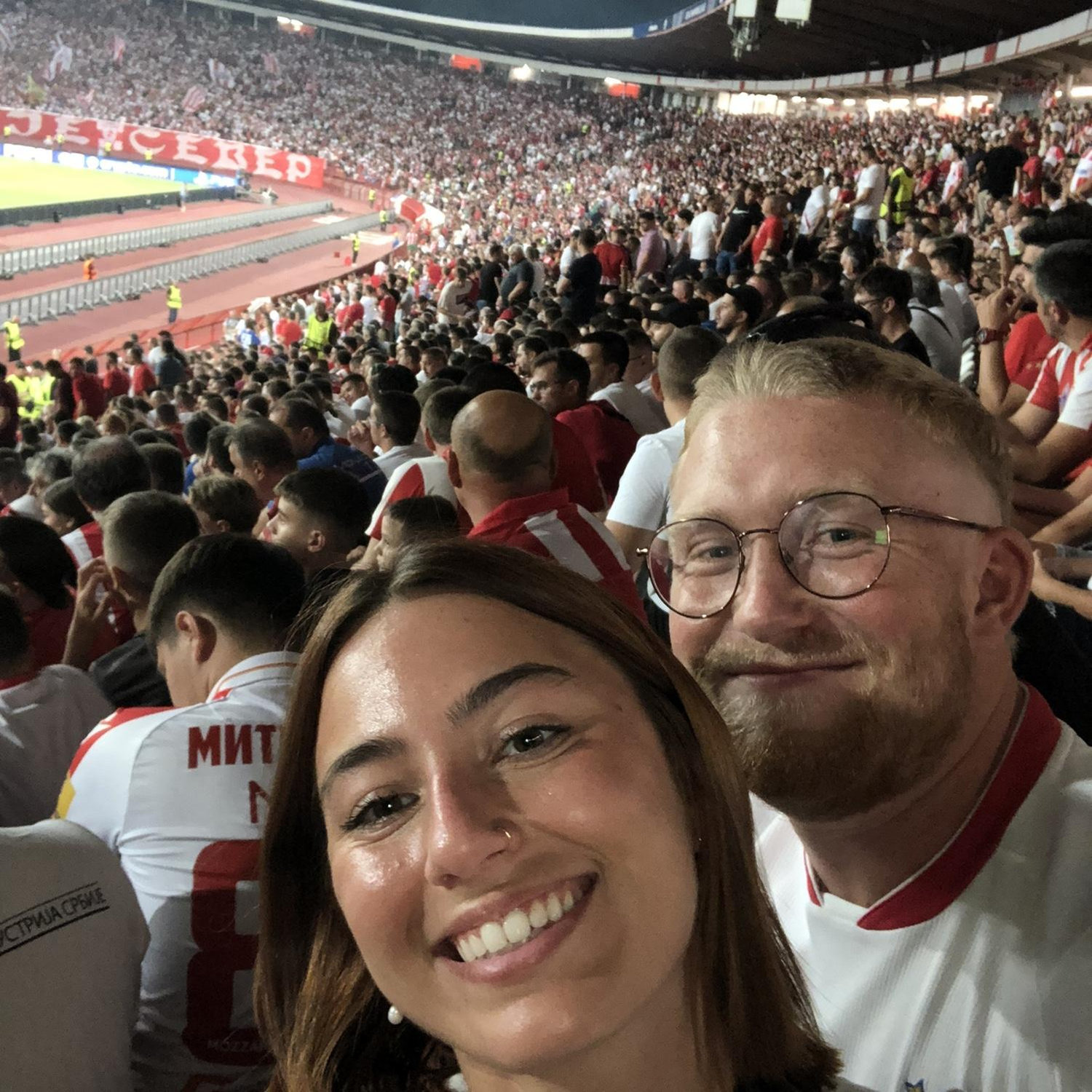 Our first Red Star football game in Belgrade!