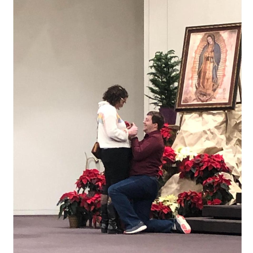Jacob proposing to Michelle.