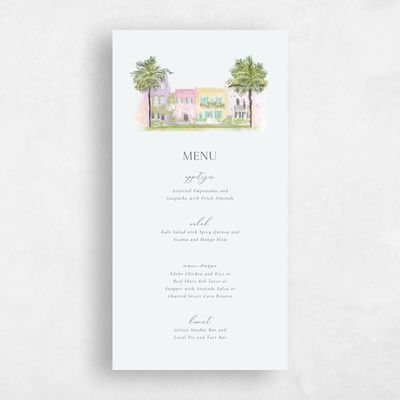 Blue Wedding Menu - Ashbey