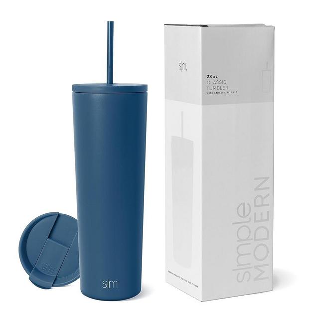 Simple Modern Insulated Tumbler with Lid and Straw | Iced Coffee Cup Reusable Stainless Steel Water Bottle Travel Mug | Gifts for Women Men Her Him | Classic Collection | 28oz | Slumberland