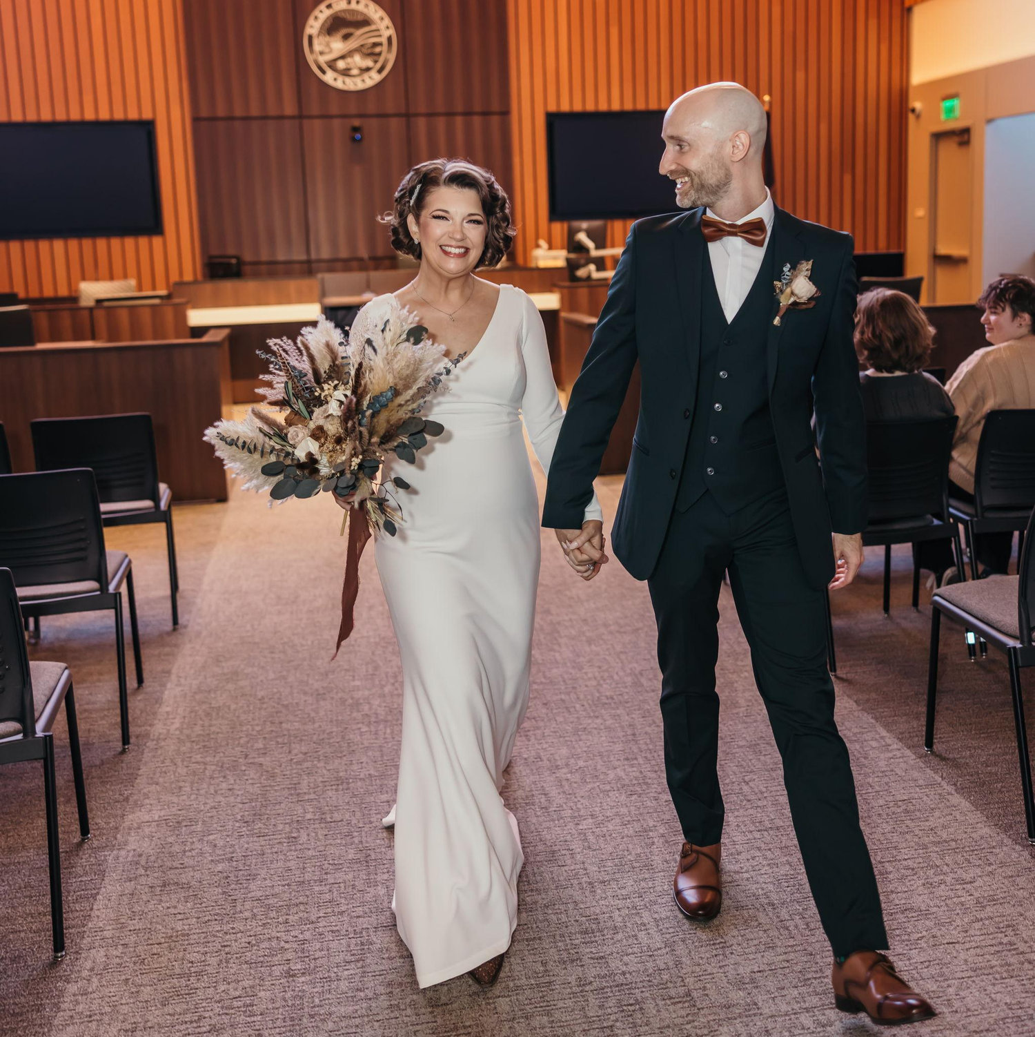 We said "I do" at the Lenexa courthouse on October 20, 2025 at 2:15 pm in a private ceremony with our witnesses, the judge, and our photographer. It was perfect!