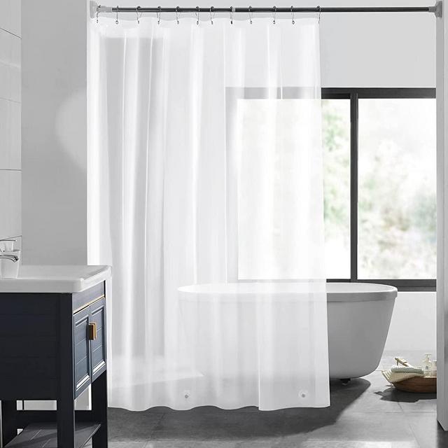 LOVTEX 2 Pack Frosted Shower Curtain Liners - 72" x 72" Lightweight 4G Shower Liner with Rust Proof Grommets for Bathroom Shower (4G Frosted, 2PCS)