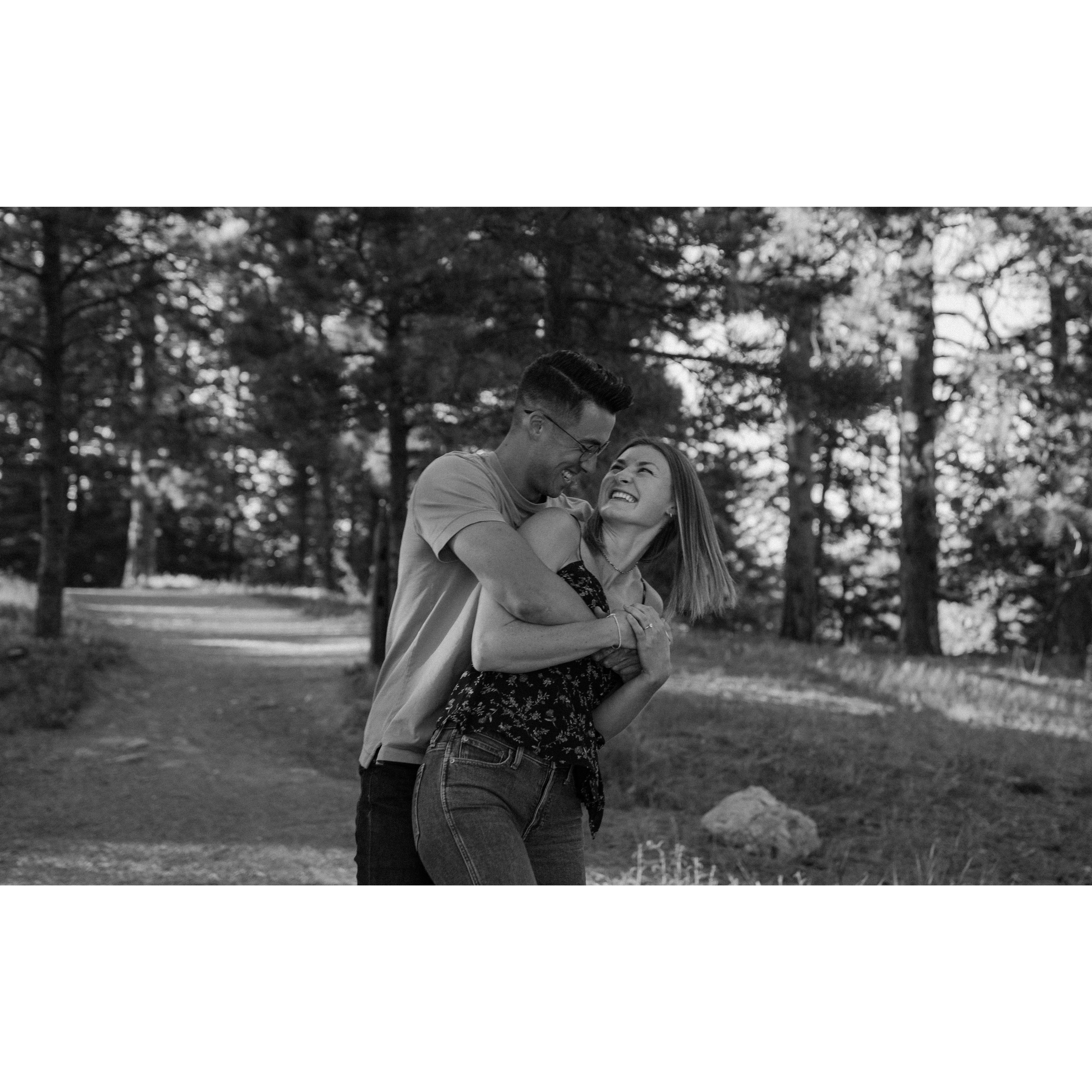 Engagement photos at Mt. Falcon