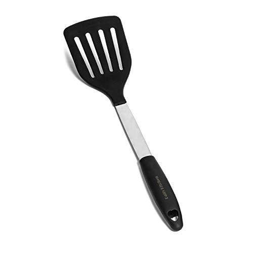 Zulay Kitchen Stainless Steel Slotted Turner - 14.8 inch Heavy Duty Metal  Spatula With Easy Grip Handle for Cooking