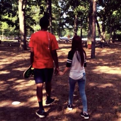 Our first “date” in 2015. Thanks to groomsman Alex for the photo!