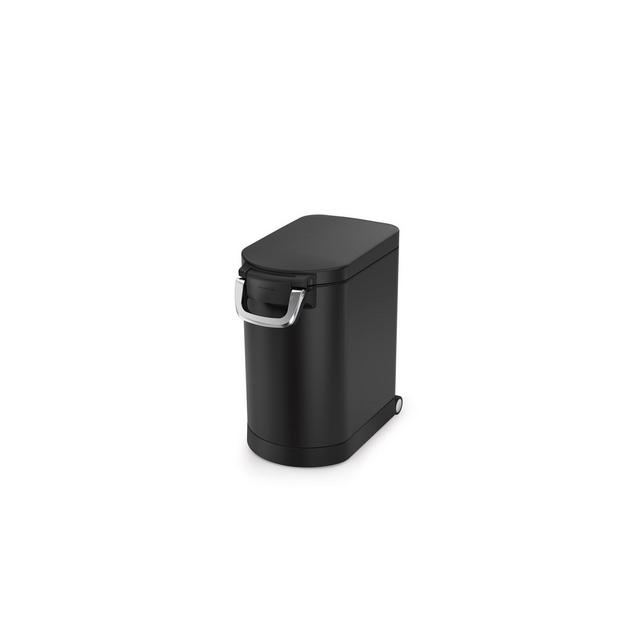 simplehuman Medium Pet Food Can Matte Black Steel