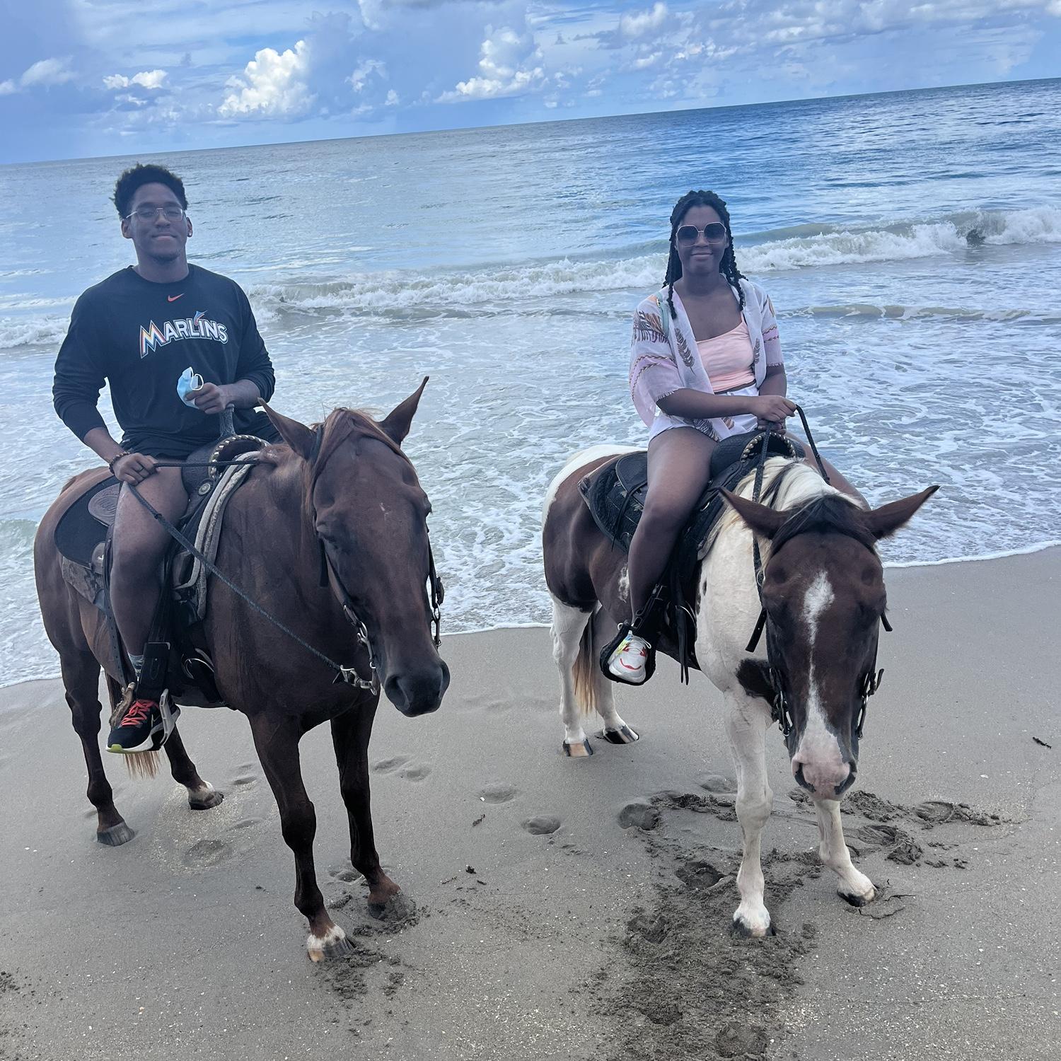 Horse back riding on the beach - so romantic