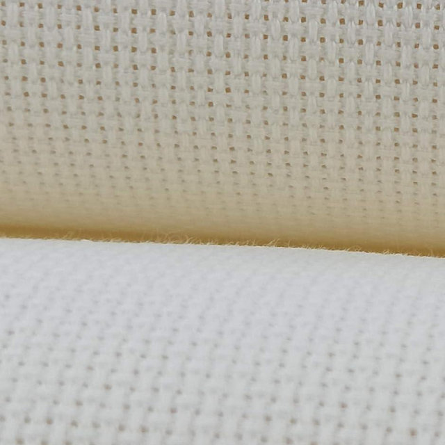 59" x one Yard 18 Ct Counted Cotton Aida Cloth Cross Stitch Fabric (Cream)