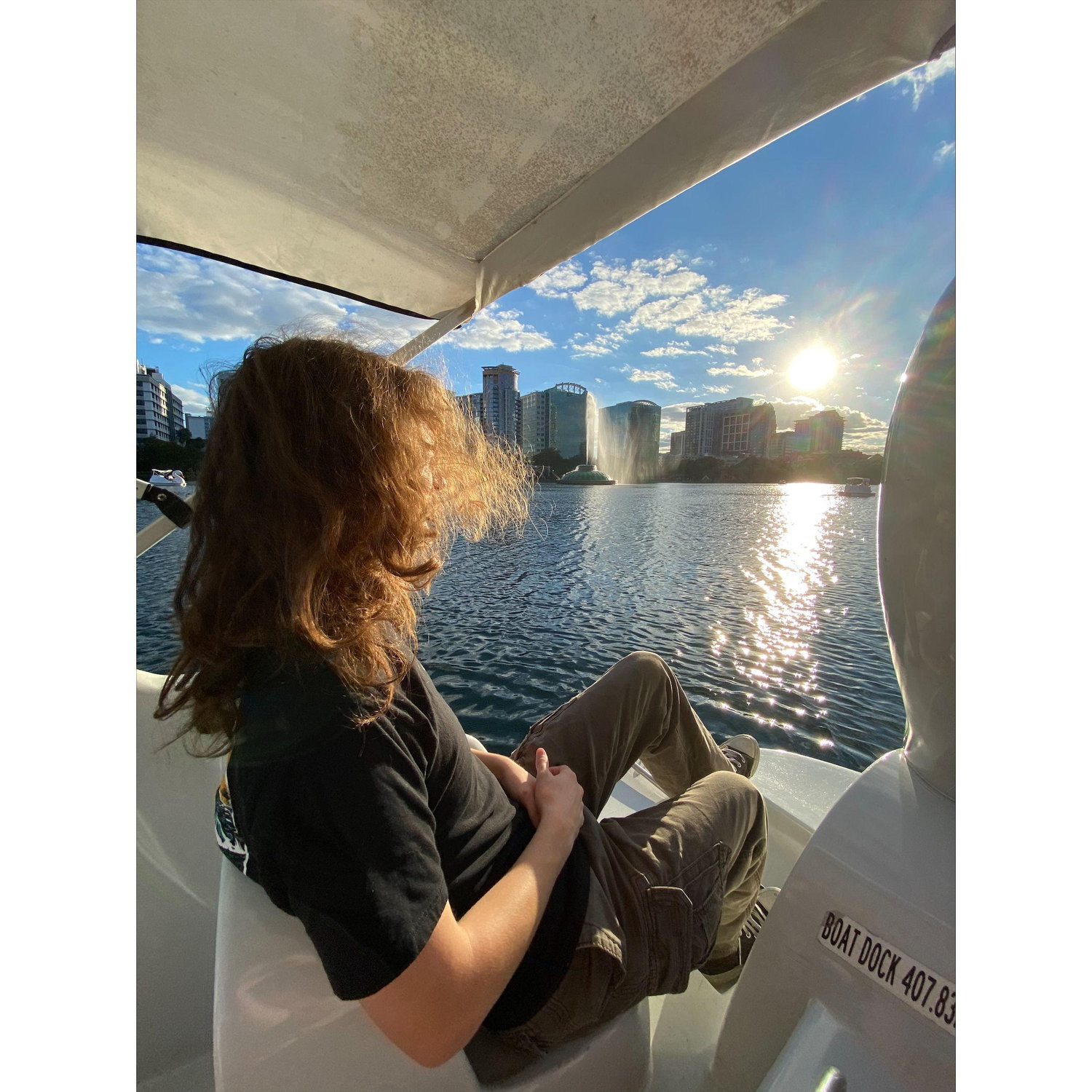 Seth on the Swan Boat
