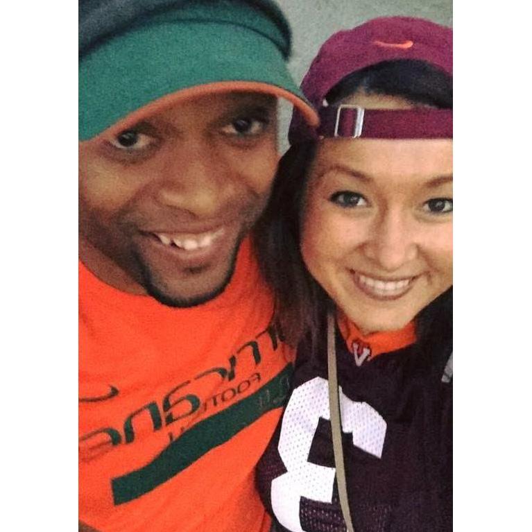 Our first VT/Miami football game together, 2014