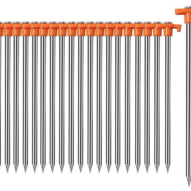 Cheardia 20 Pack Tent Stakes Heavy Duty, 9.75 Inch Yard Stakes Non-Rust Metal Tent Pegs Ground Stakes Tent Spikes for Camping Patio, Garden, Canopies, Grassland, Outdoor, Orange