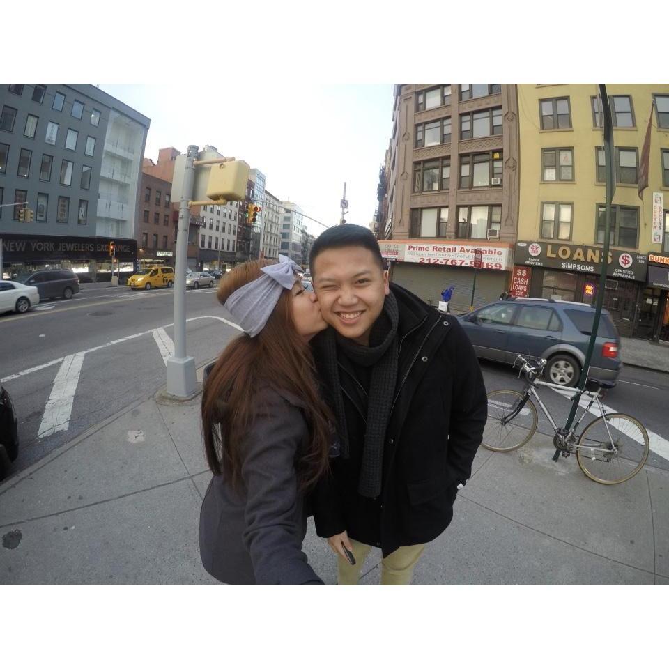 Our first trip to New York in 2015.