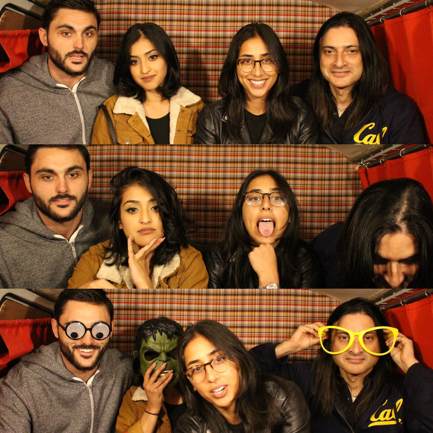 Axenya, Jesse, Sheen, and Daddy photobooth time!
