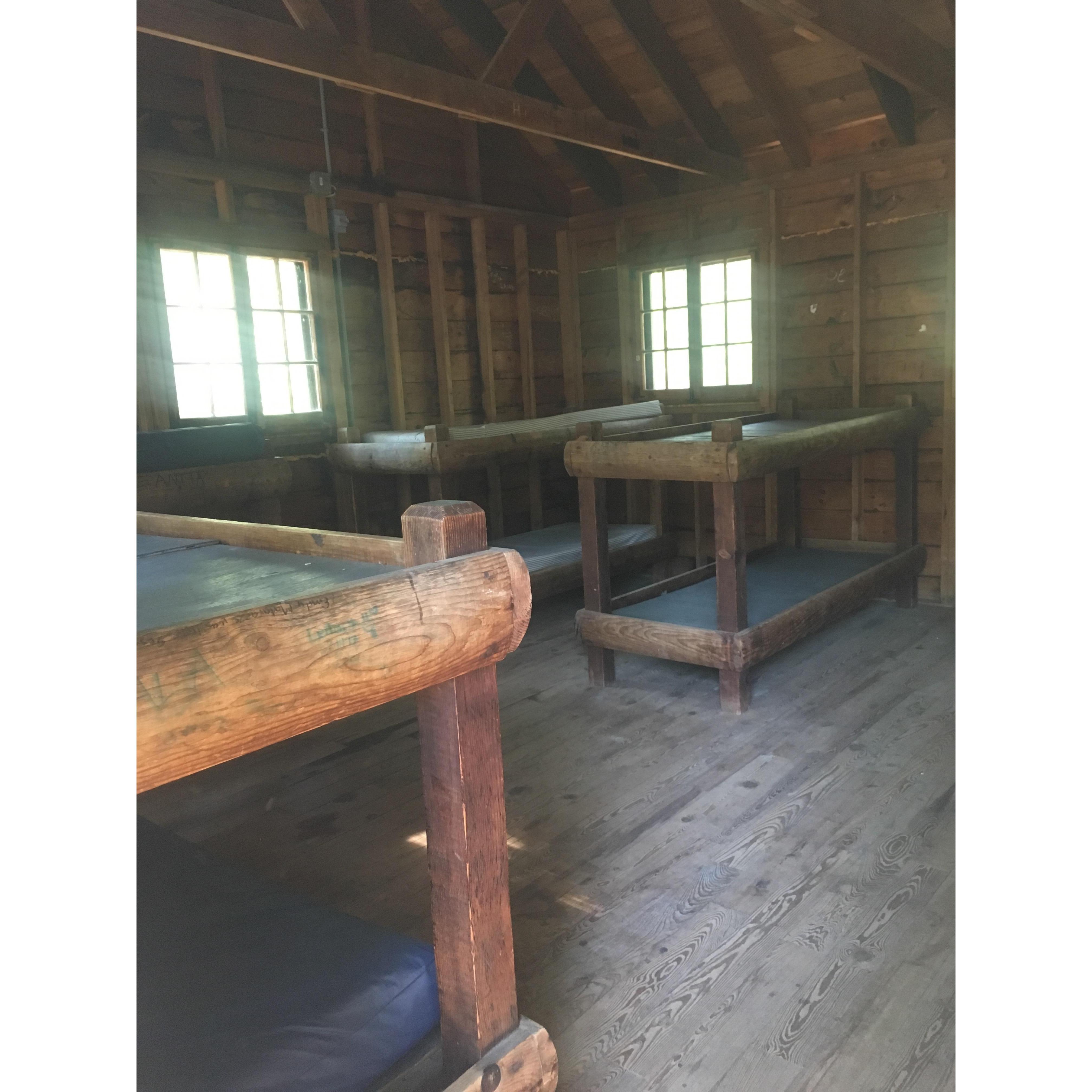free standing, more rustic cabin bunks