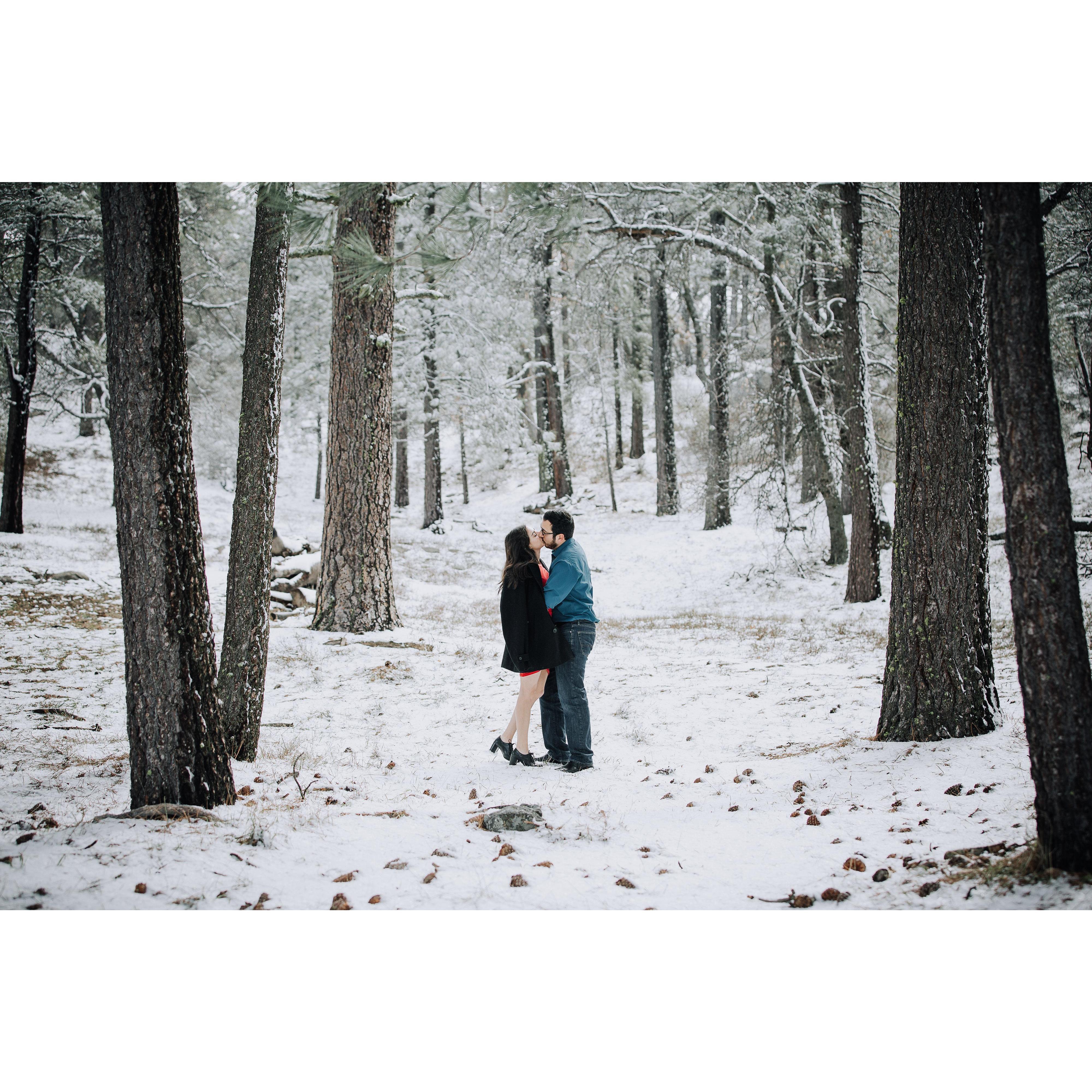 Some stalker took this of us in the woods... creepy.
