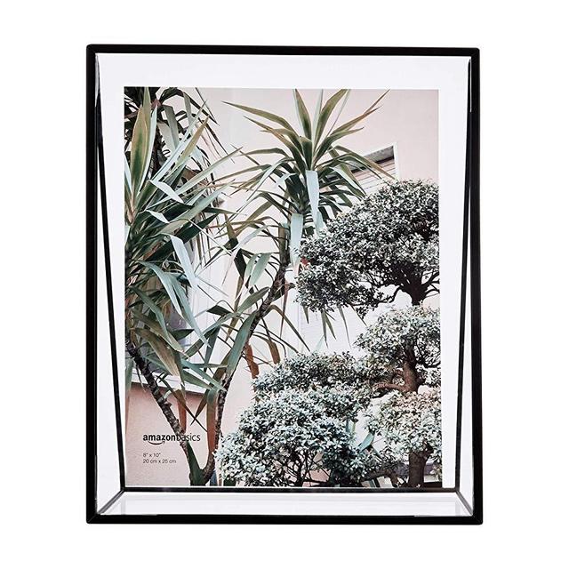 AmazonBasics Wedge Floating Photo Frame for 8 x 10 Inch Photos - Slim Frame, Black