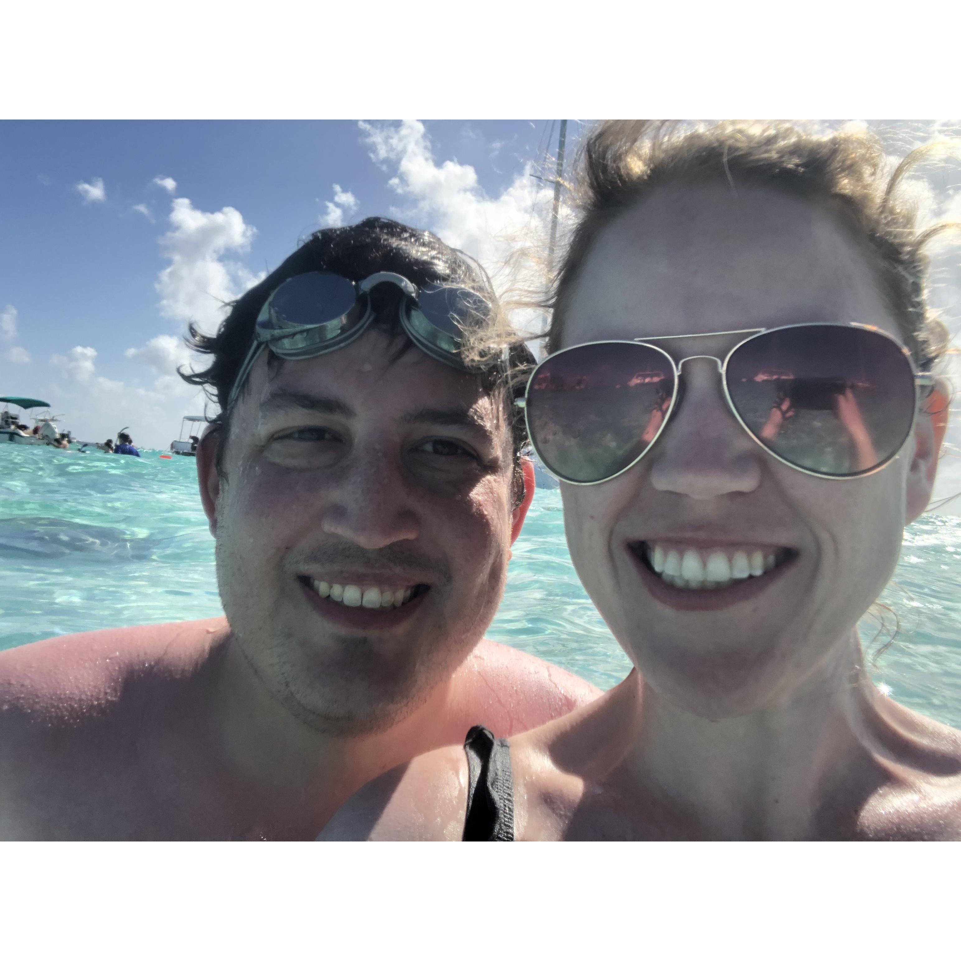 December 2018 - Swimming with Stingrays in Grand Cayman