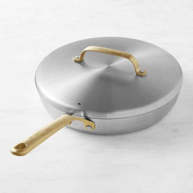 GreenPan™ GP5 Stainless-Steel Ceramic NonstickCovered Fry Pan, 12"