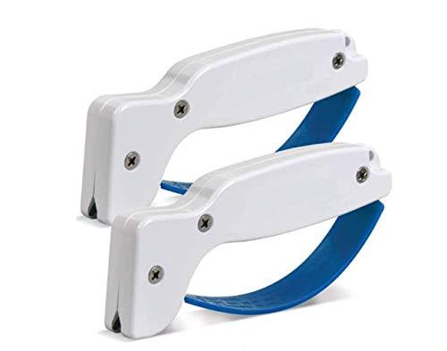 AccuSharp Knife & Tool Sharpener - Diamond-Honed Tungsten Carbide Rust-Free Sharpener Quickly Sharpens, Restores, Repairs & Hones Serrated Blades, Cutting Tools, Cleavers, Axes & Machetes, 2-Pack