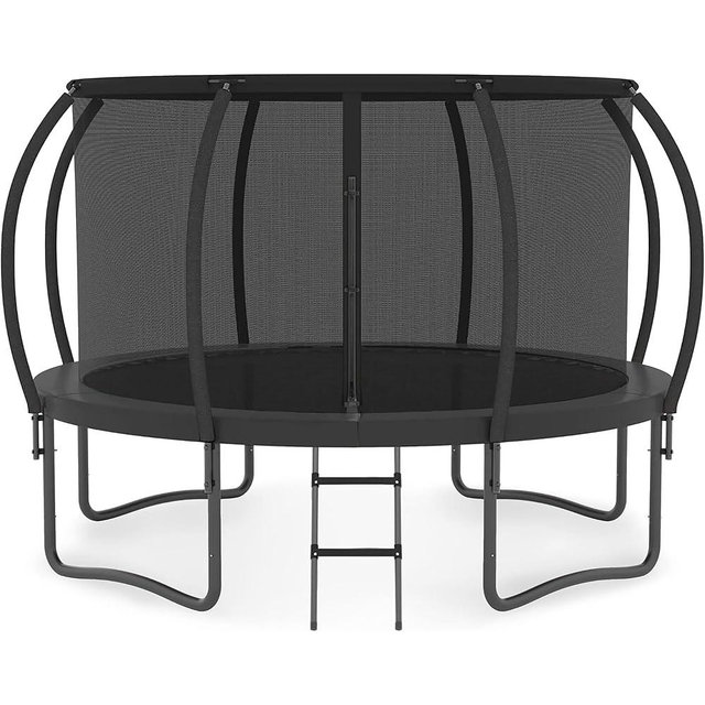 ALTLER Trampoline 12FT 14FT Enclosure Net Outdoor Jump for Kids and Adults Round ASTM Approved Heavy-Duty Bounce Mat with Enhanced Weight Capacity
