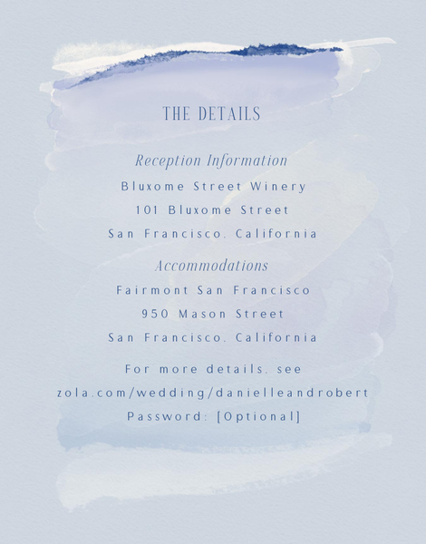 Balla | Sweet Blue | Zola Wedding Enclosure Cards