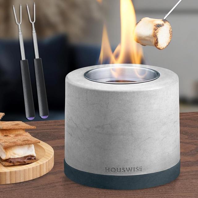Houswise Smores Maker Tabletop Indoor Kit, Smores Fire Pit Table Top, Smores Kit, Tabletop Fire Pit, Table Top Firepit Bowl, Mini Fire Pit Tabletop, Mini Tabletop Fireplace, Housewarming Gift Ideas