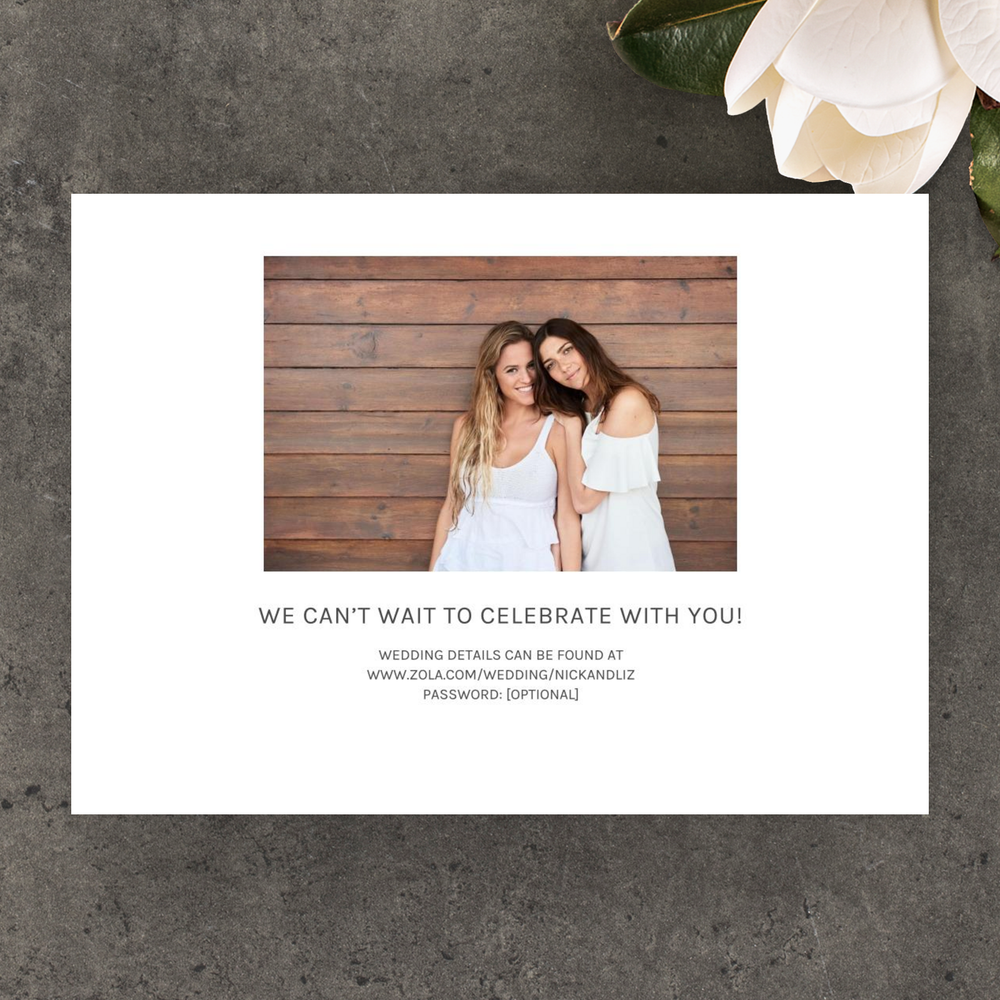 Waterview Landscape | White | Zola Wedding Invitations