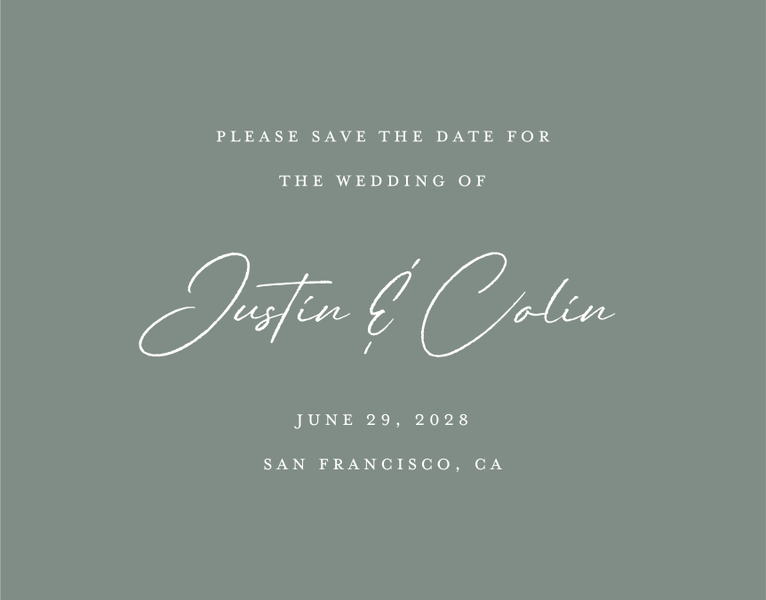 Burke Classic | Calming Sage | Zola Save The Dates