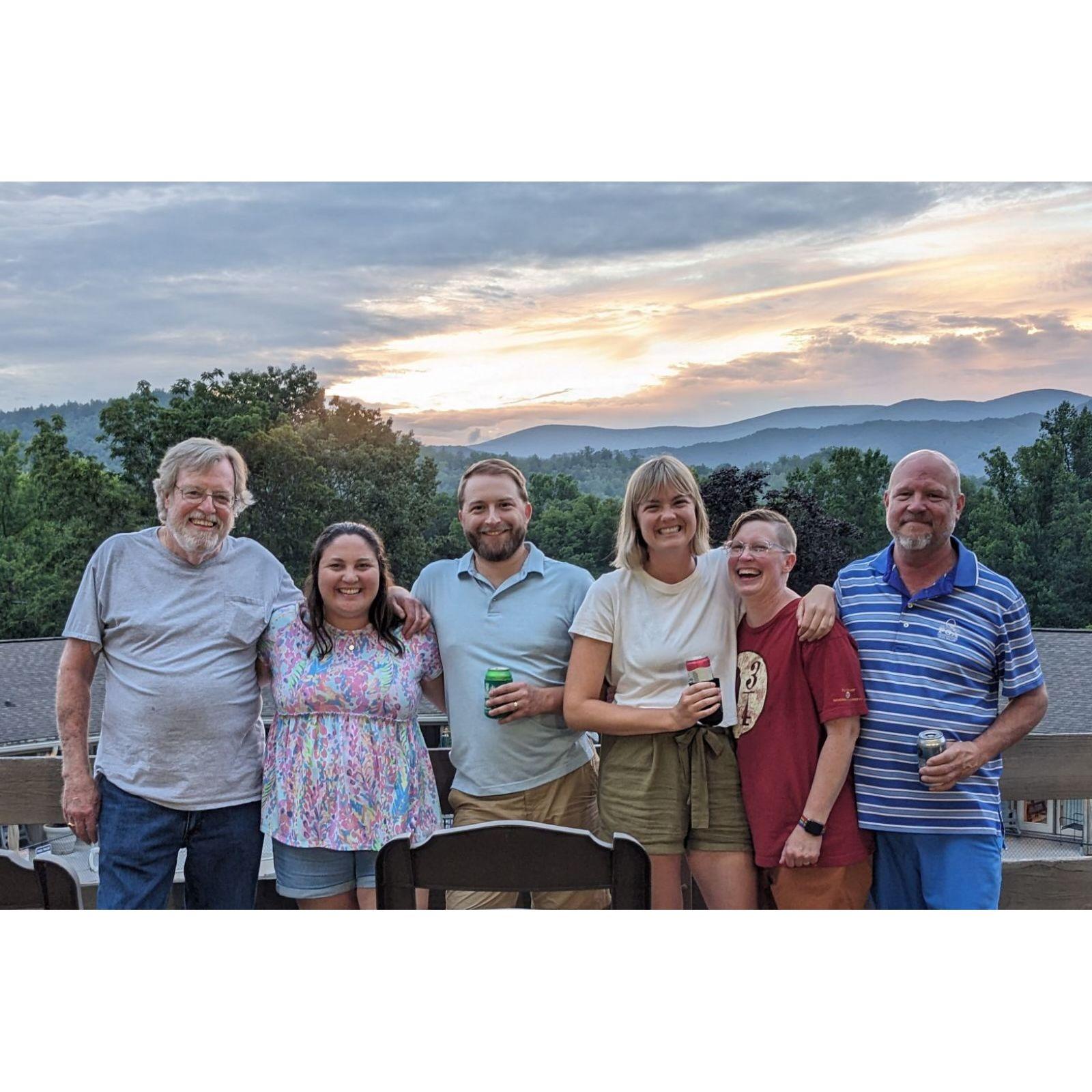 The annual Swan family reunion (Brandon's side) in the NC mountains