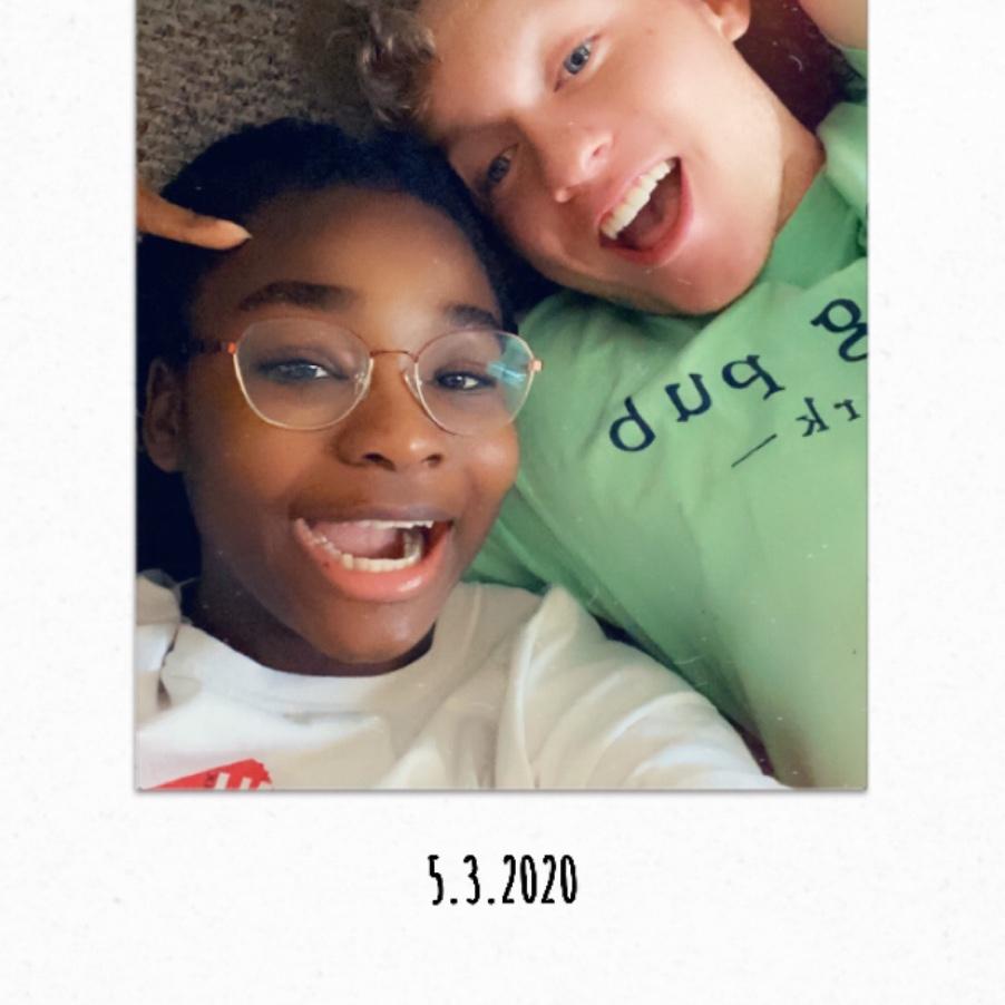 A selfie from the morning we became an official couple. May 3rd, 2020