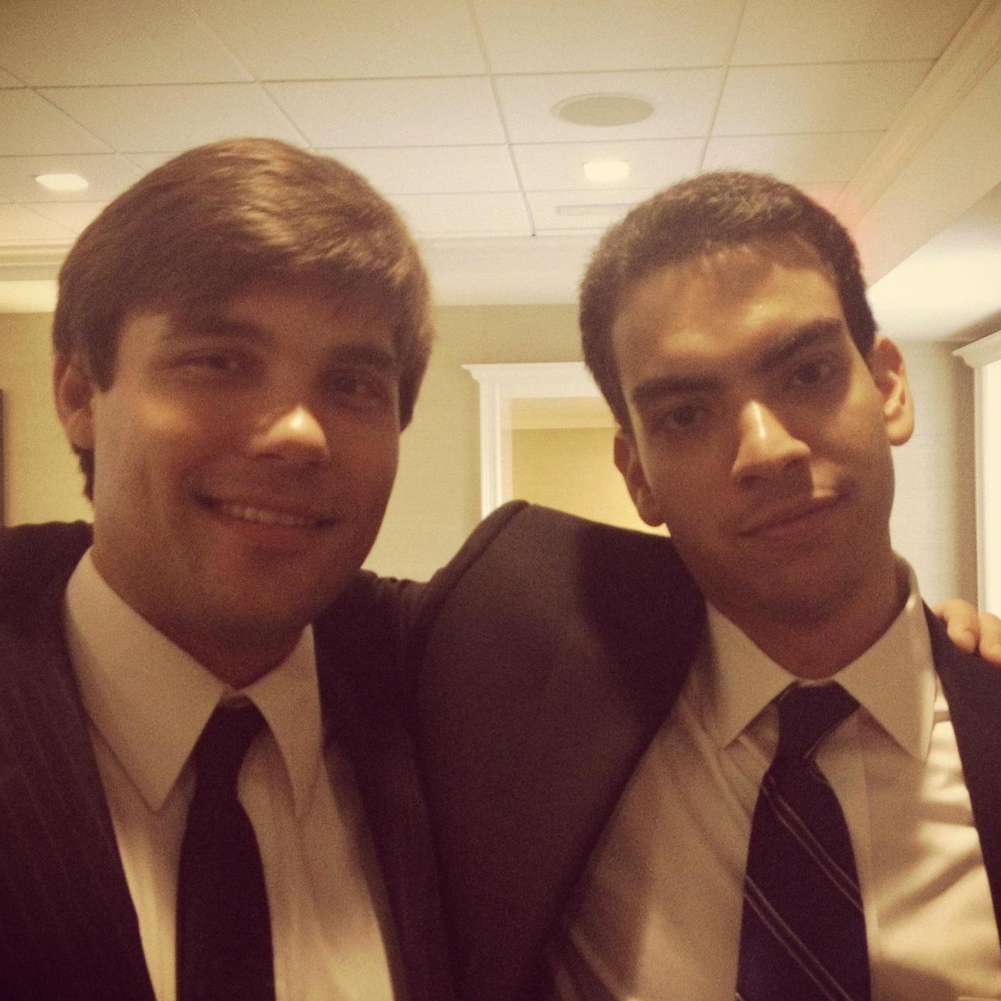 Jose and Geoff before watching their mutual best friends get married!
Long Island, New York, August 4, 2012