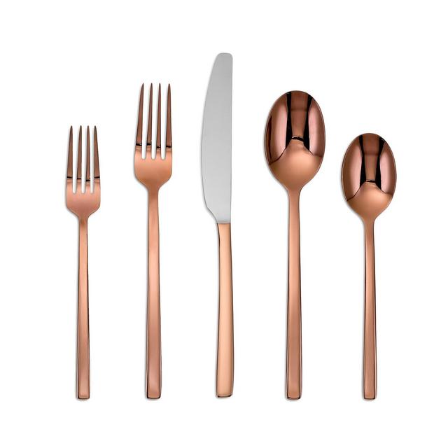 Cambridge Beacon Copper Mirror 20-Piece Flatware Set, Service for 4