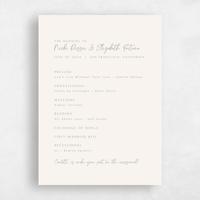 Beige Wedding Program - Mondelli