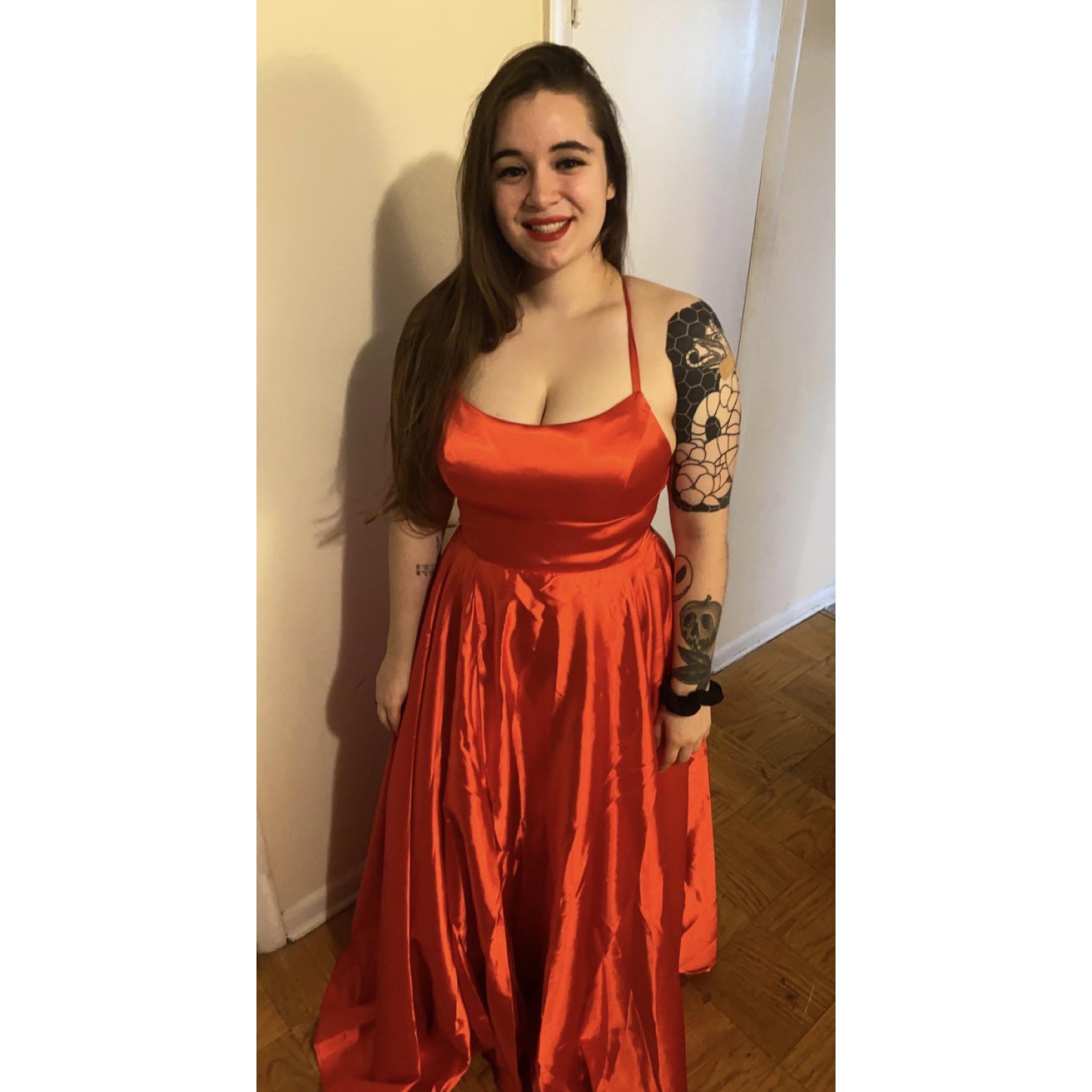 Trying on dress for Moms wedding