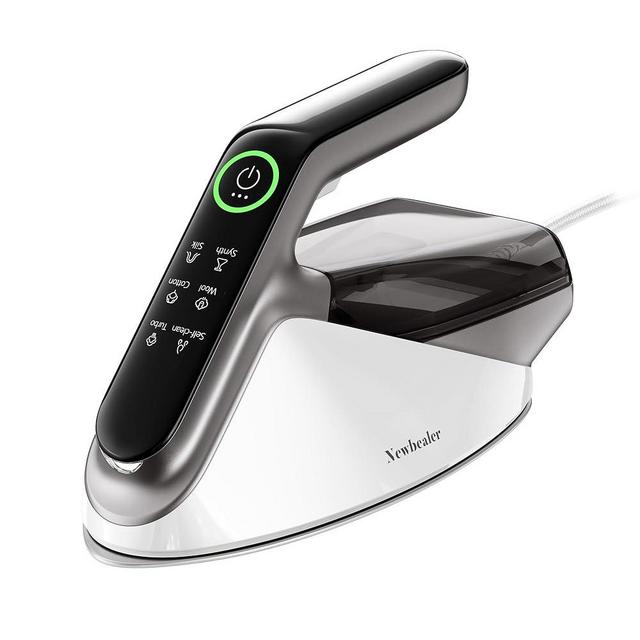 Newbealer Steam Generator Iron, 1500W Turbo Steamer for Clothes, 2 Bar Pressure Clothes Iron, 4 Steam & 4 Dry Heat Modes, Fast Heat-Up, 350ml Detachable Tank, Auto-Off, Self-Cleaning (Silver)