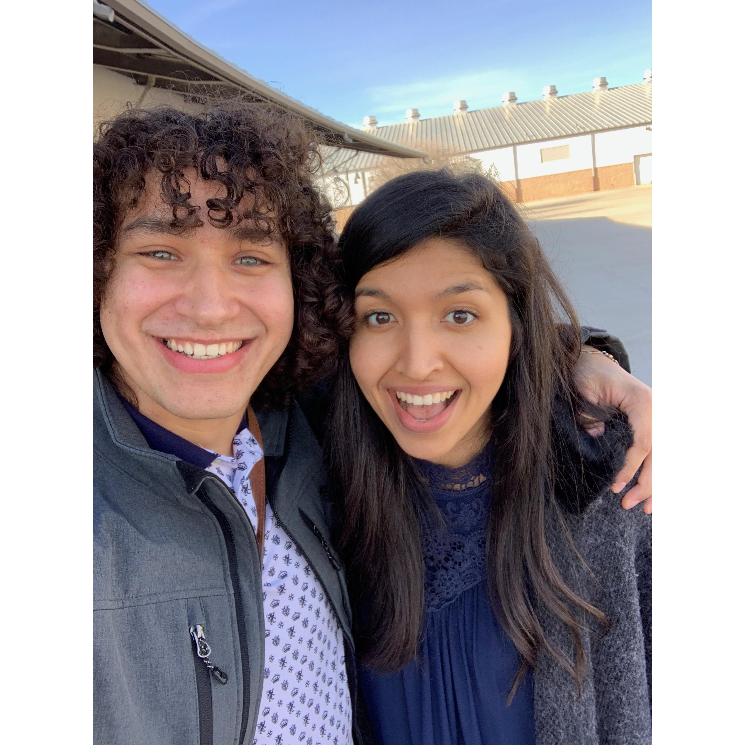 Our first "just friends" wedding date!