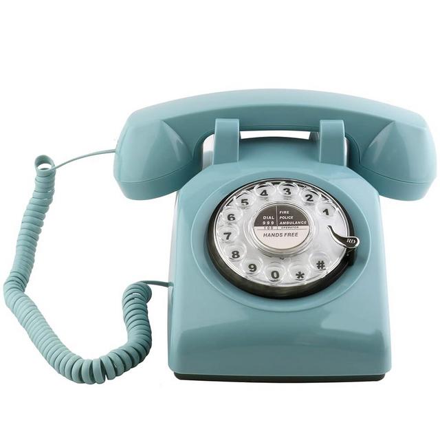 Sangyn Retro Rotary Dial Phone 1960s Style Vintage Telephone Old-Fashioned Desk Landline Phones with Mechanical Ringer for Home Office