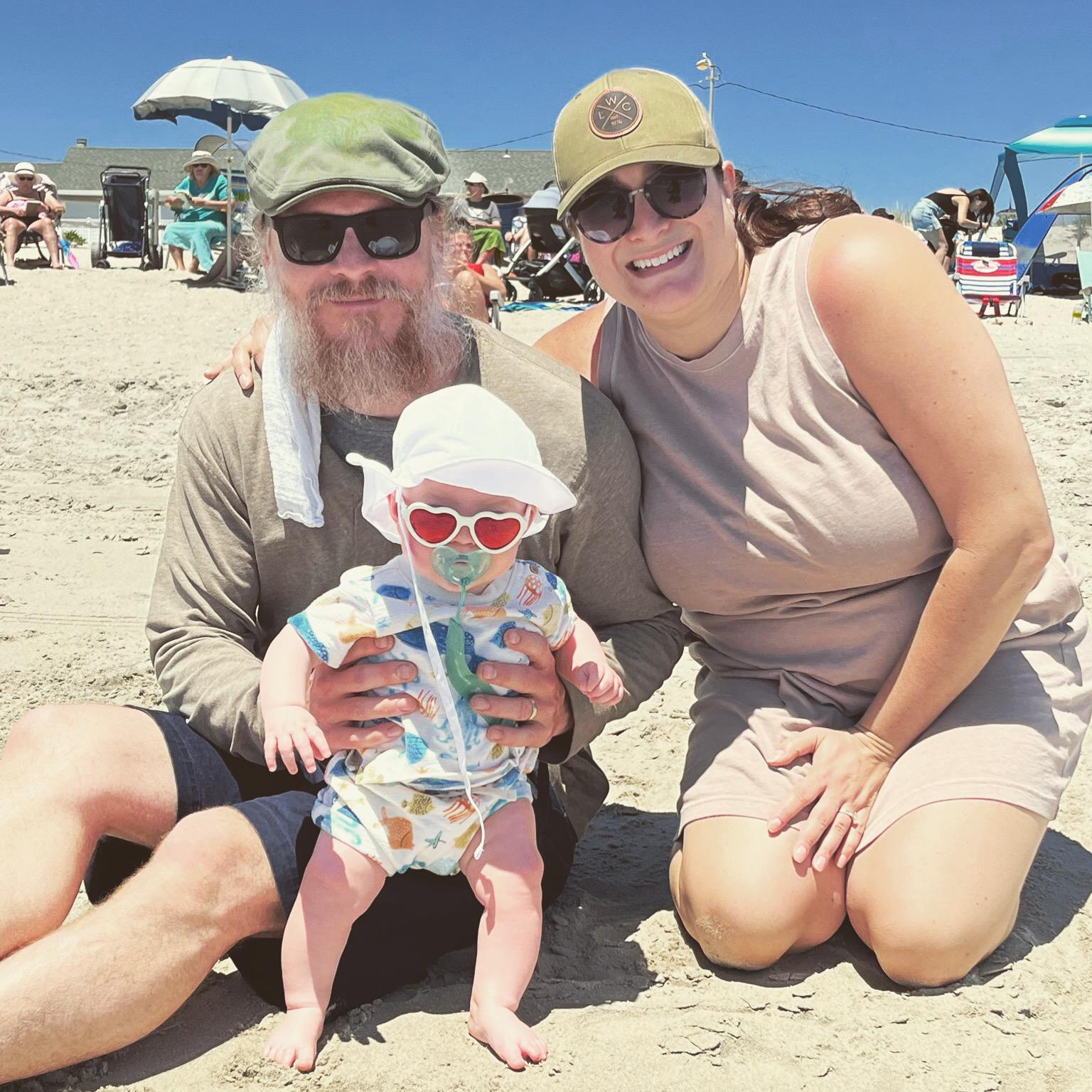 Sawyer's first beach!  OC, NJ