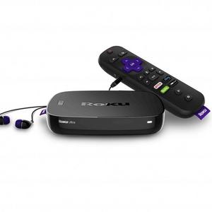 Roku Ultra | 4K/HDR/HD Streaming Player with Enhanced Remote (Voice, Remote Finder, Headphone Jack, TV Power and Volume), Ethernet, MicroSD and USB