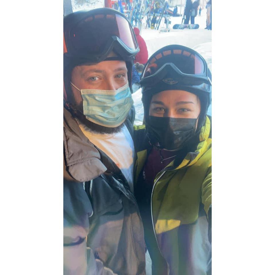 Our first and only attempt at skiing/snowboarding!