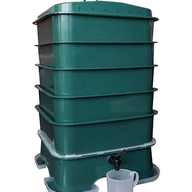 VermiHut Plus 5-Tray Worm Compost Bin: Quick Set-up, Easy use, and Sustainable Designs