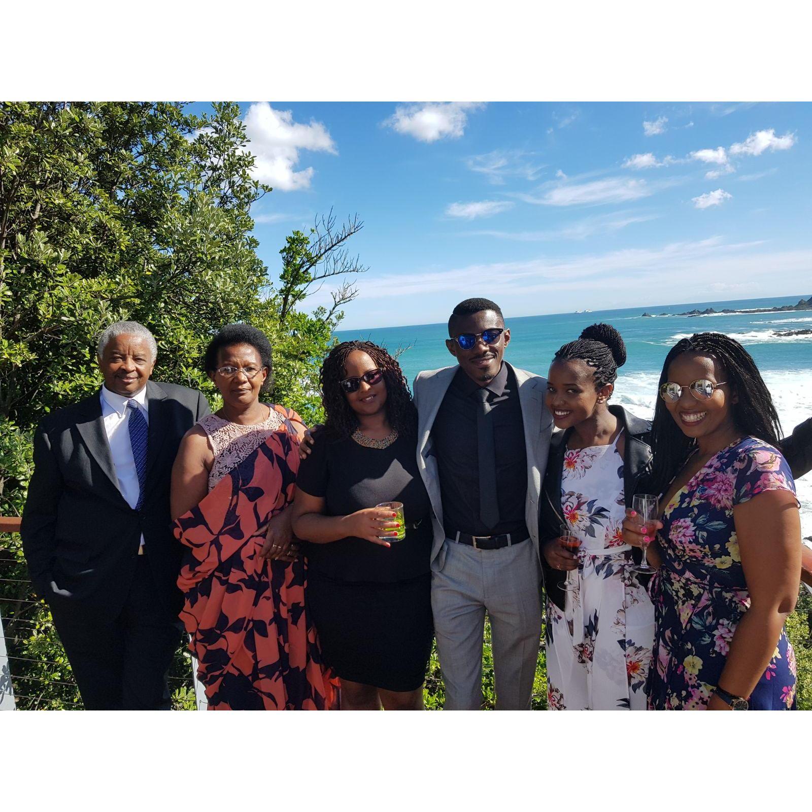 With some of Marie's family.