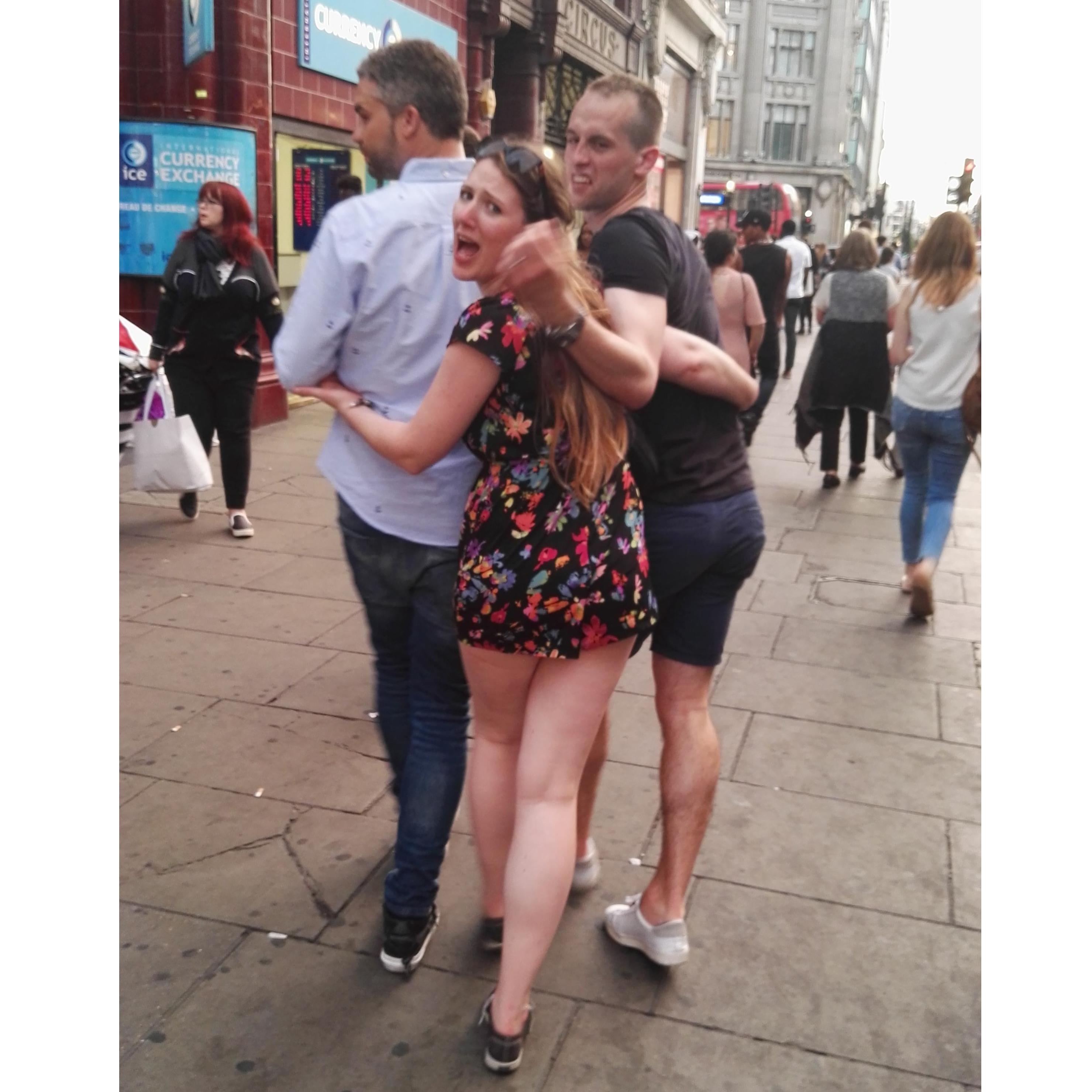 Sarah trying to control Scott and Joe after Katie's birthday drinks got out of hand!