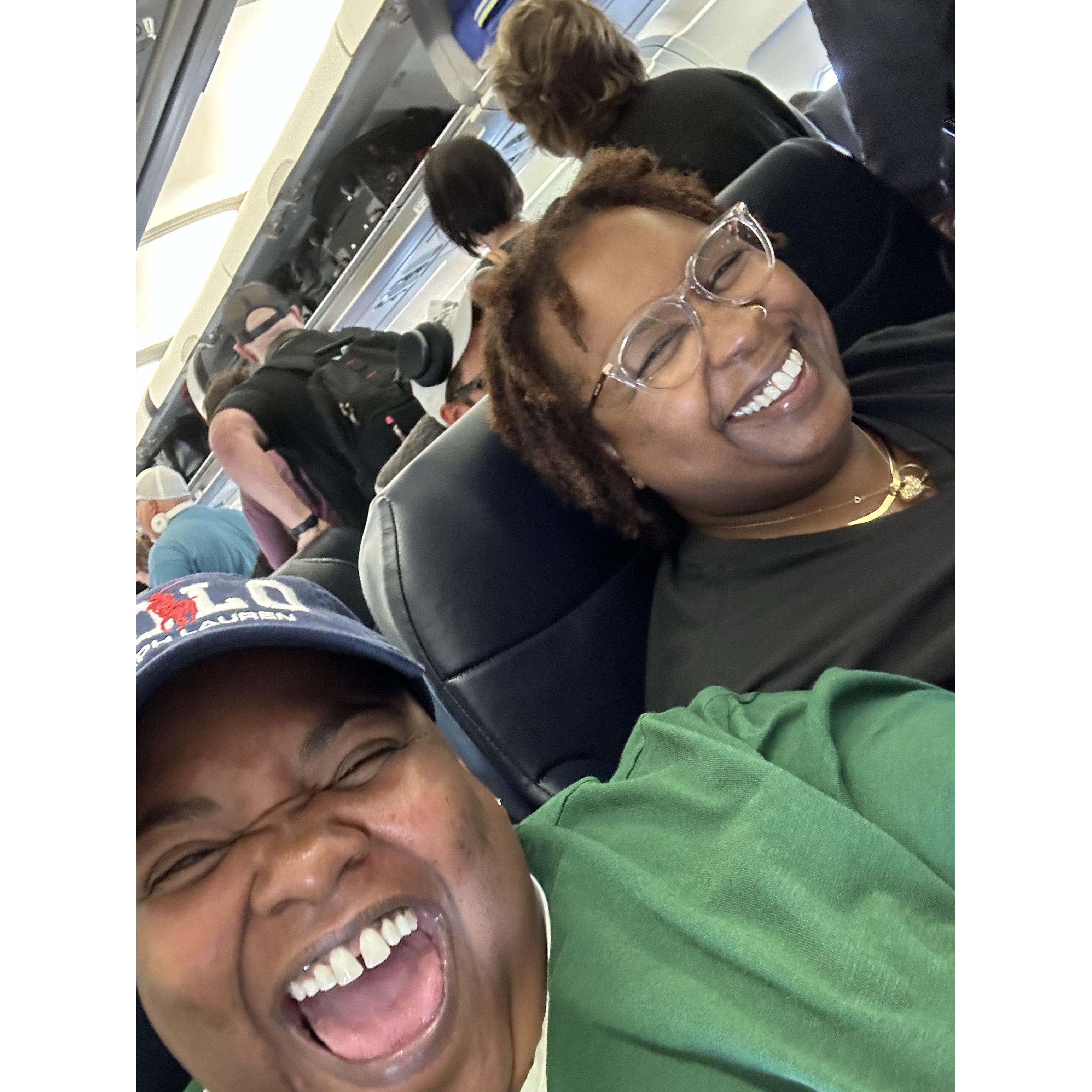Our first plane ride together!