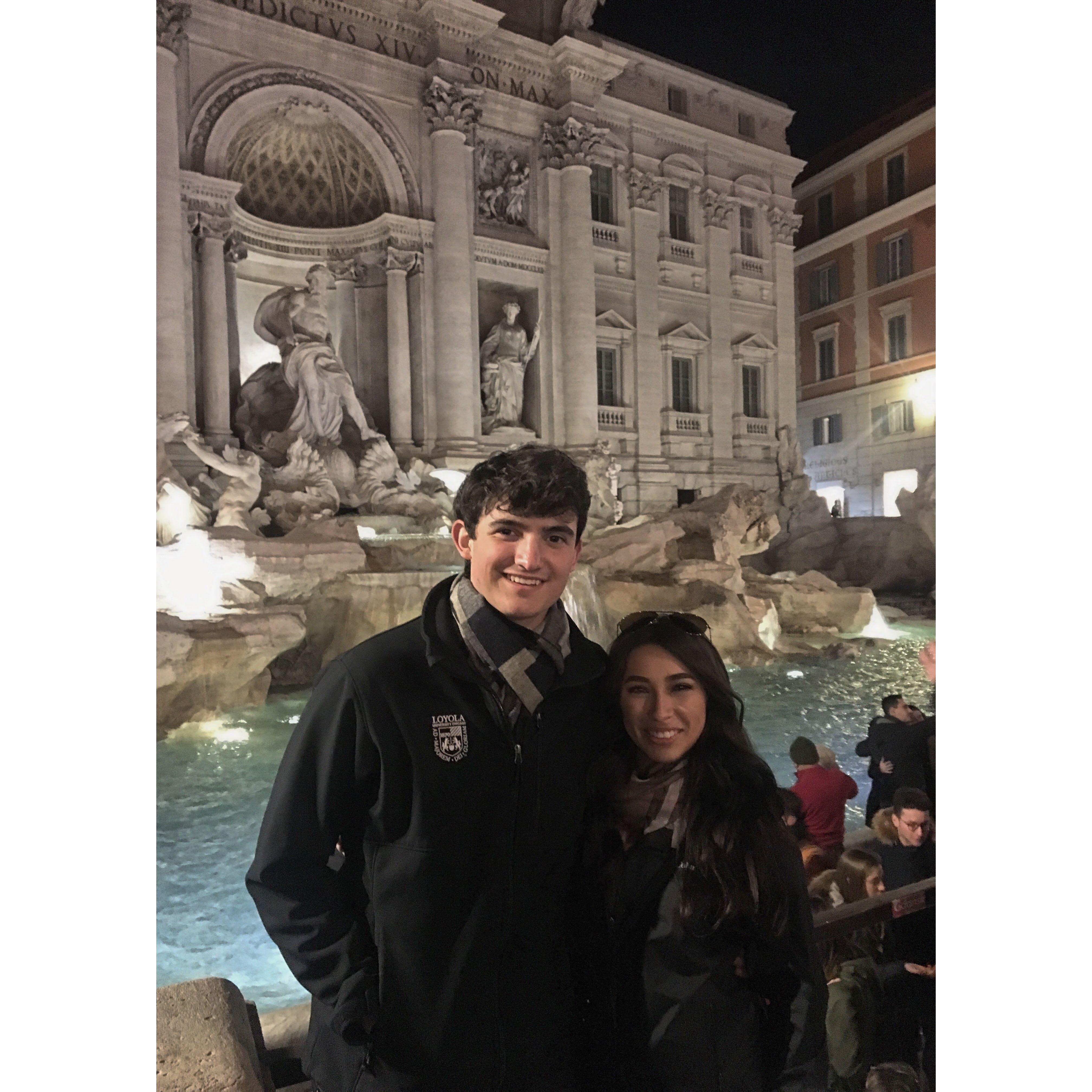 Visiting each other in Rome during study abroad