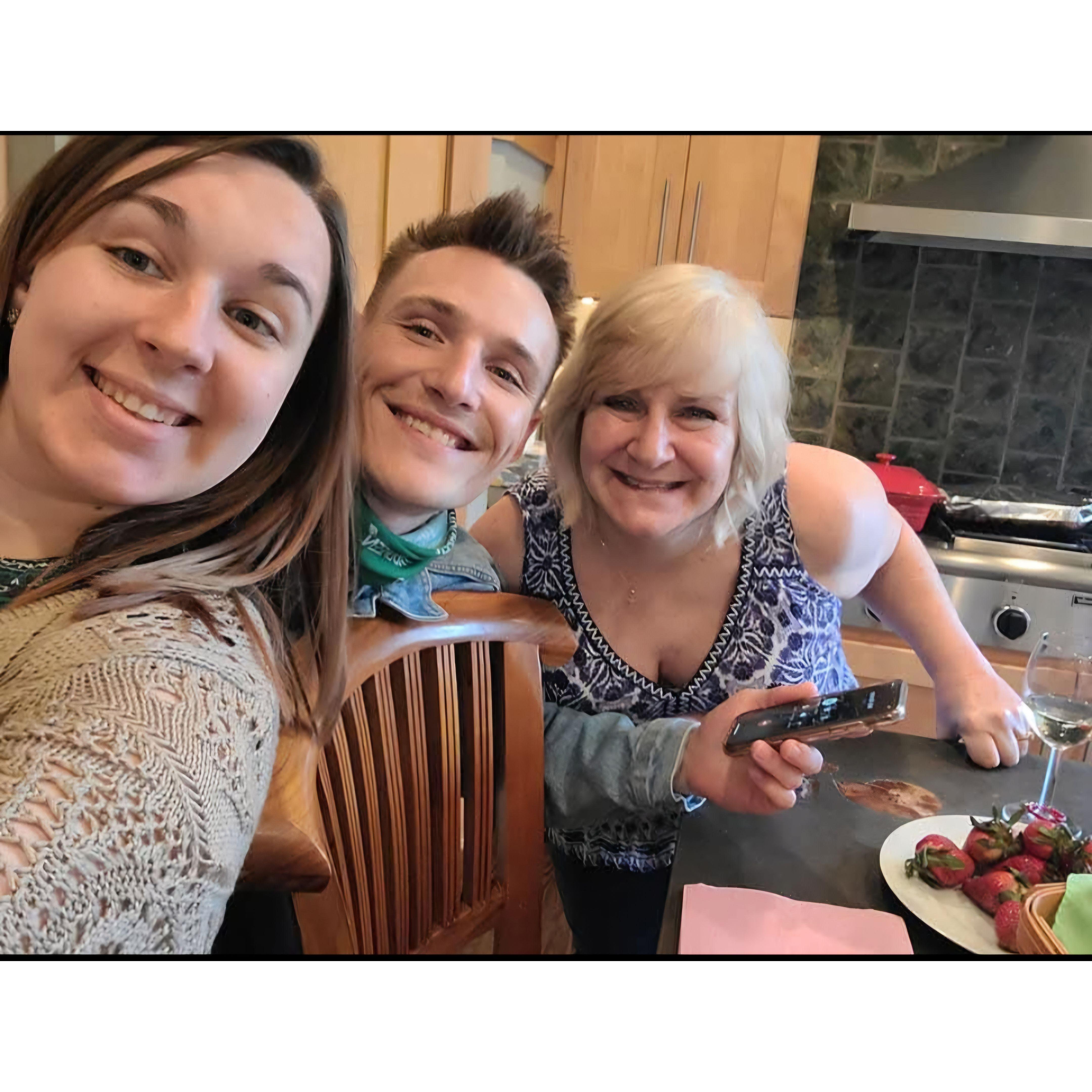 Aunt Kim, Colin & Salena, April 2021