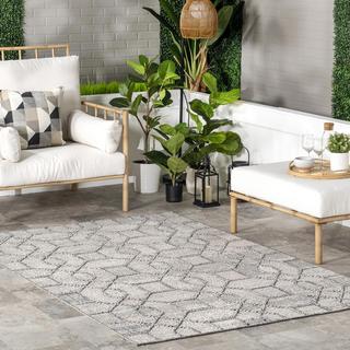 Sandee High-Low Chain Links Indoor/Outdoor Area Rug