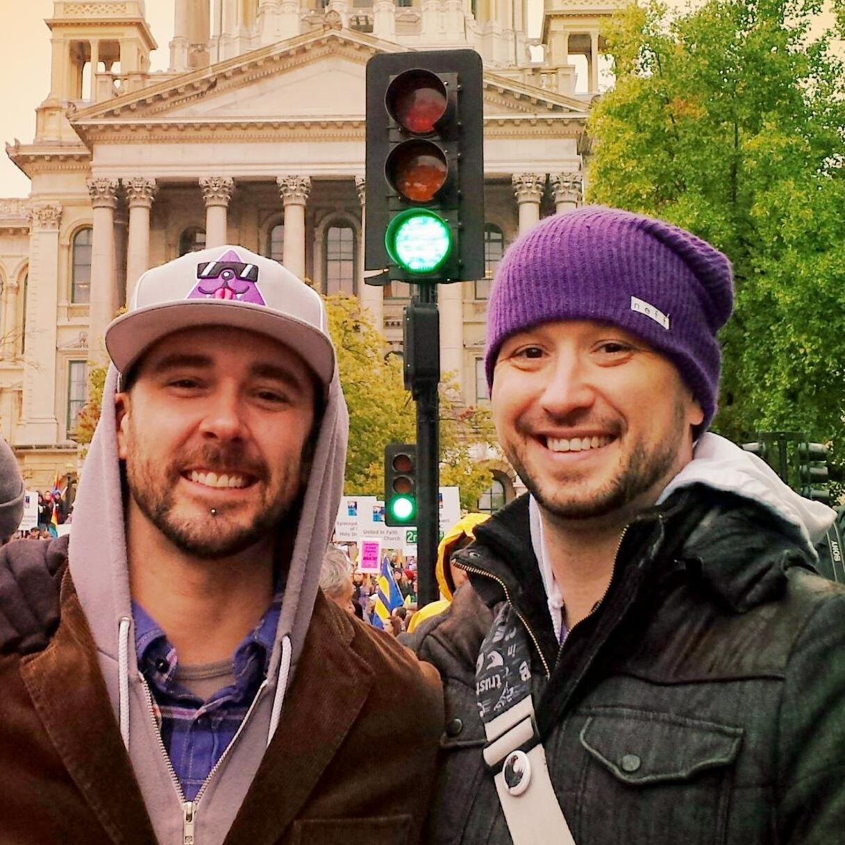 Marching on the Illinois Capital for marriage equality