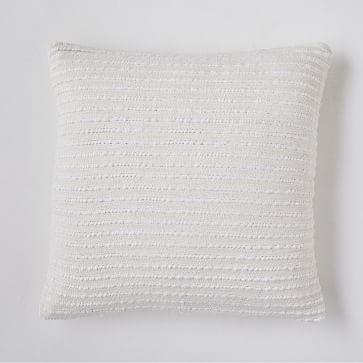 Soft Corded Pillow Cover, 24"x24", Natural Canvas, Set of 2