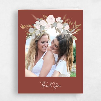 Orange Boho Wedding Thank You - Adeleida Photo